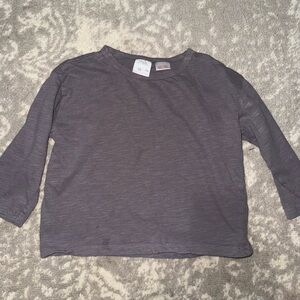 Zara Kids Charcoal Long Sleeve Tee